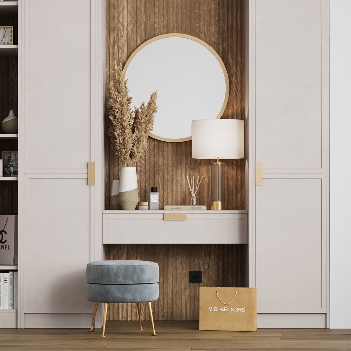 West Elm Hallway Composition 3D model_1