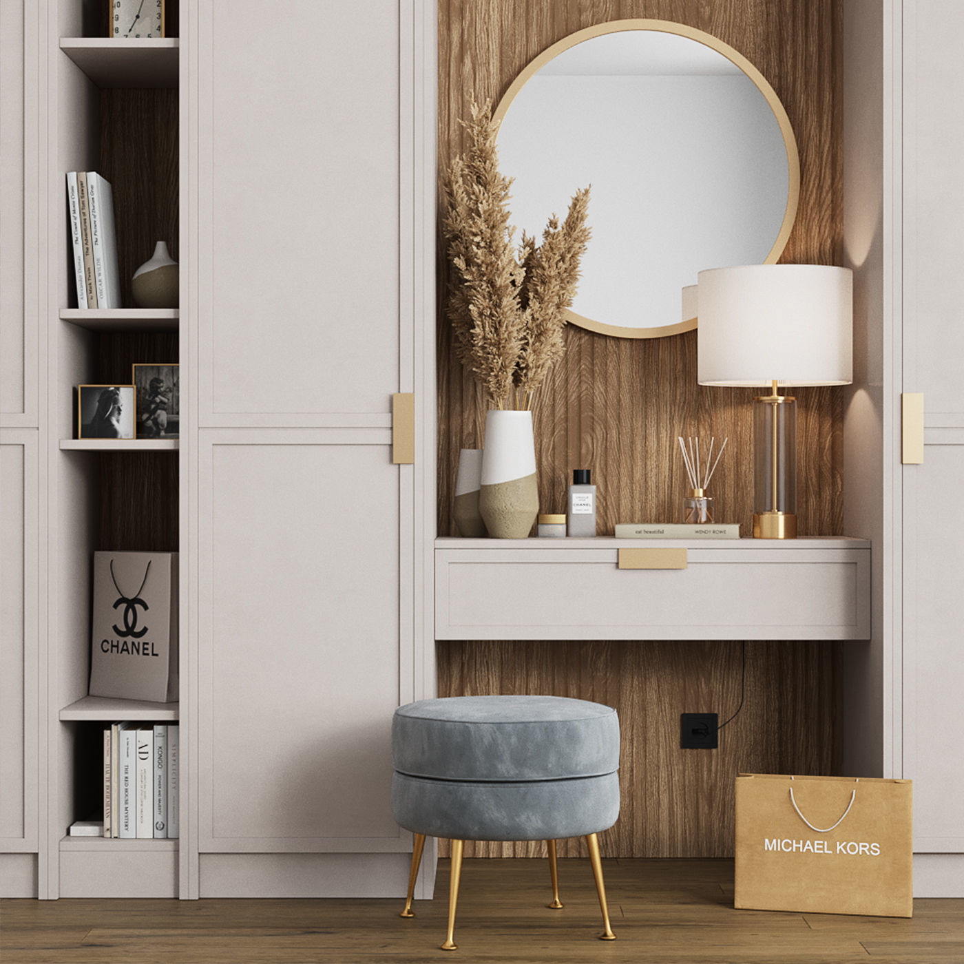 West Elm Hallway Composition 3D model_4
