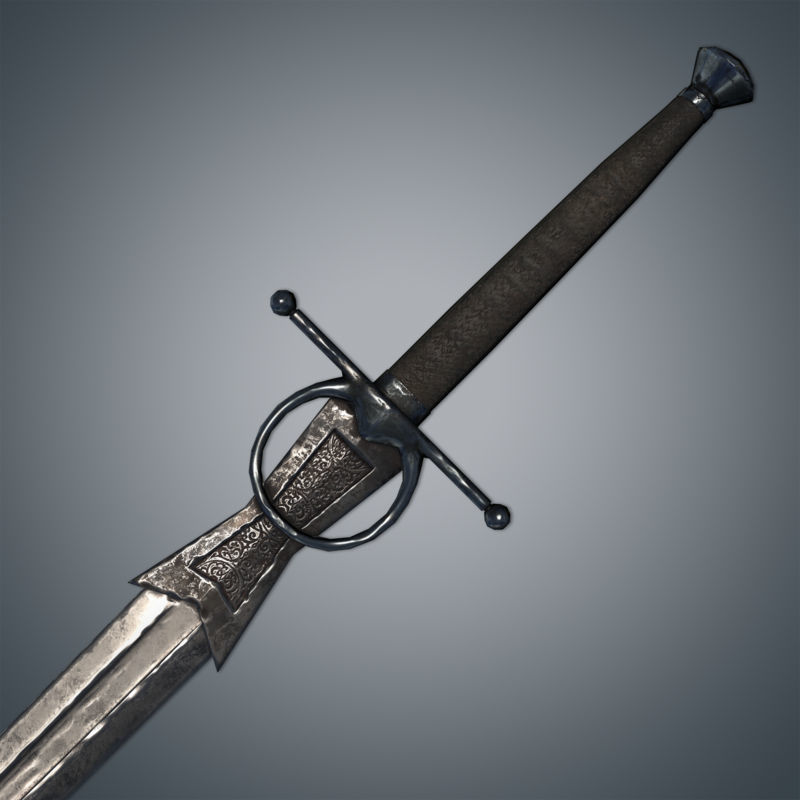 Medieval Swords Pack Low-poly 3D model_21