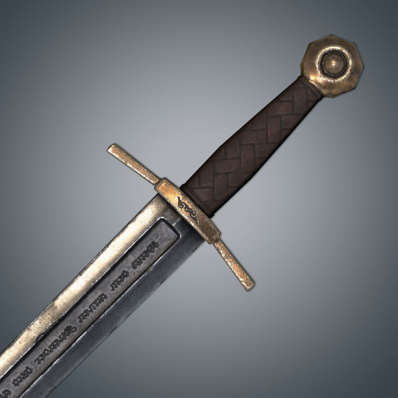 Medieval Swords Pack Low-poly 3D model_13