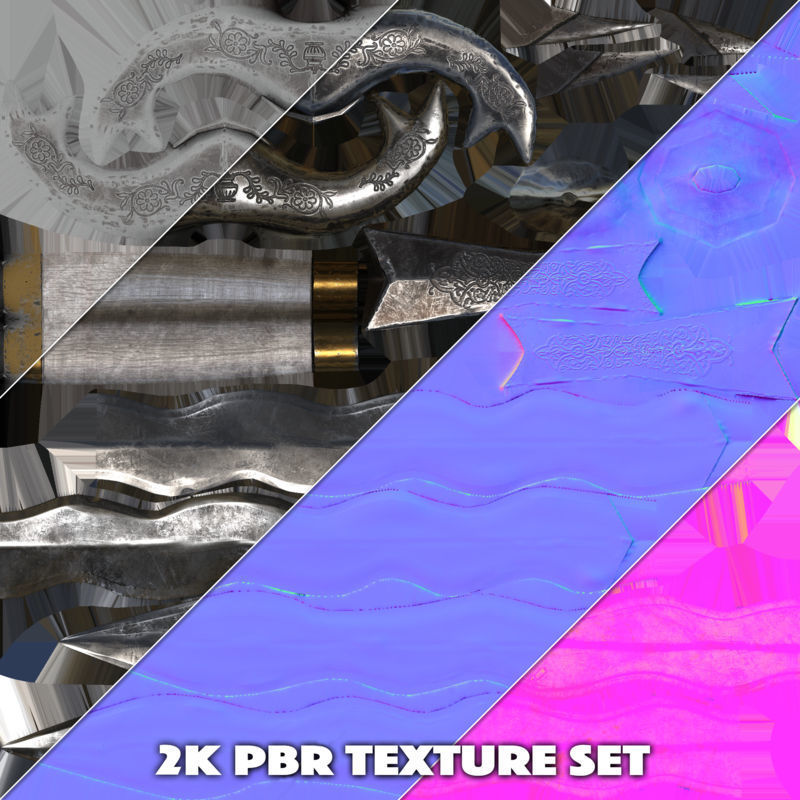 Medieval Swords Pack Low-poly 3D model_5