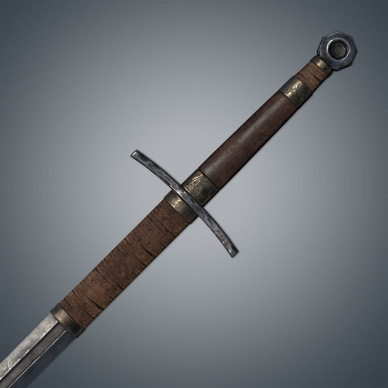 Medieval Swords Pack Low-poly 3D model_23