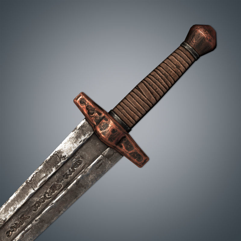 Medieval Swords Pack Low-poly 3D model_7