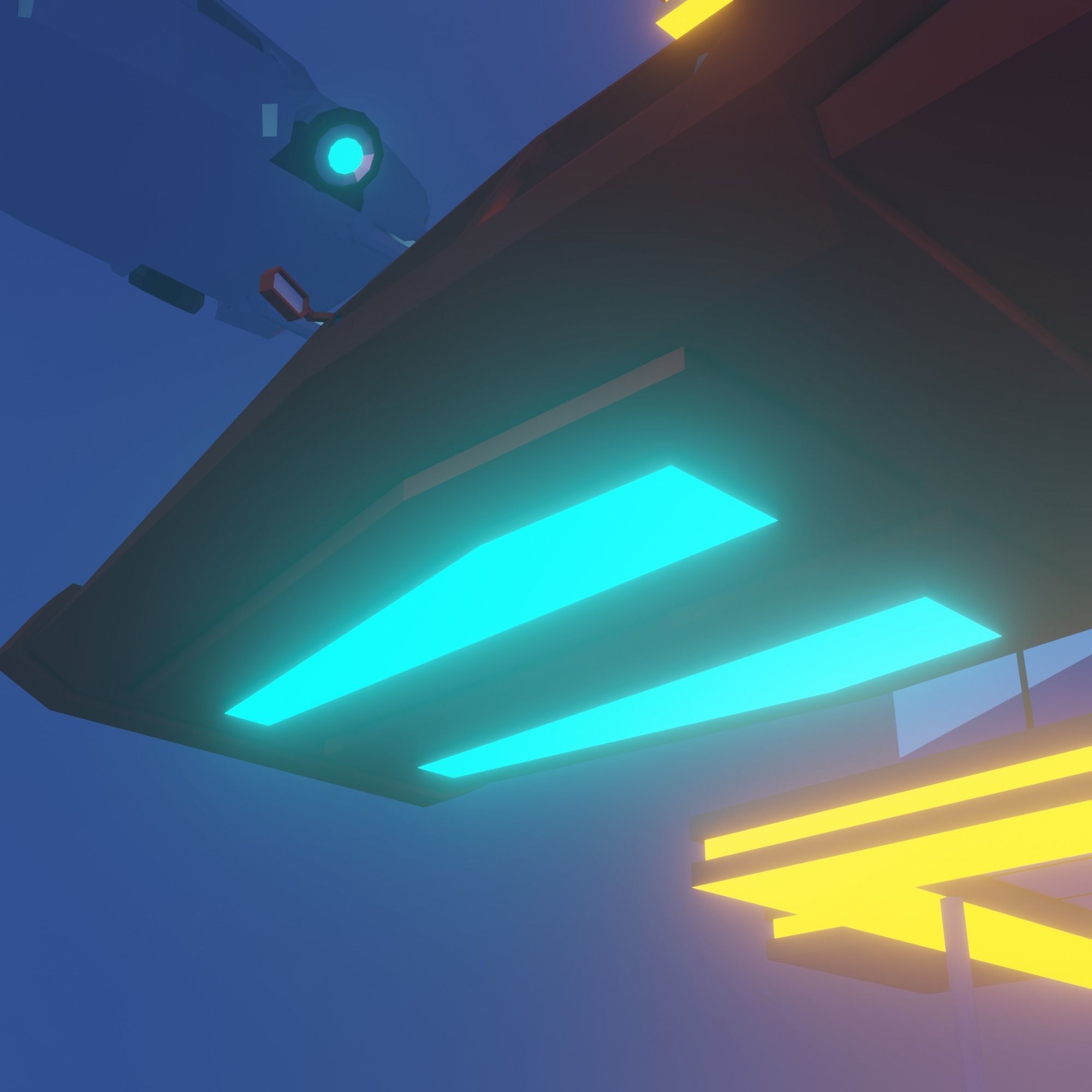 City of the future Low-poly 3D model_7