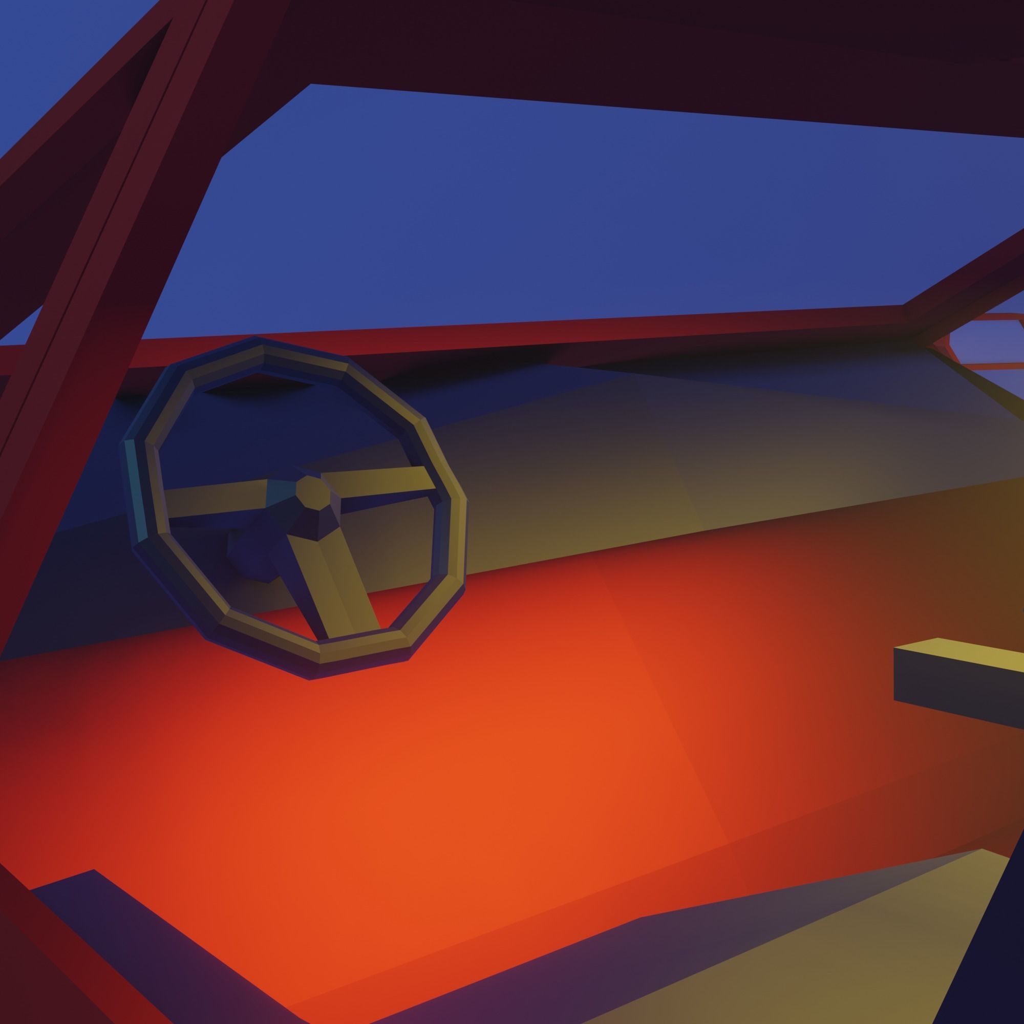 City of the future Low-poly 3D model_4