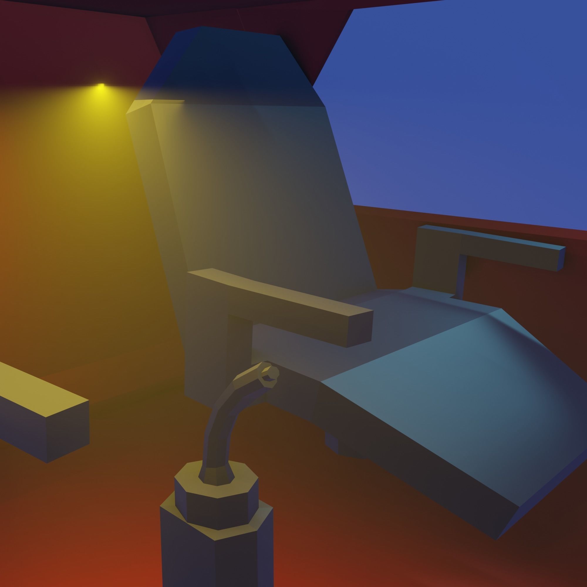 City of the future Low-poly 3D model_5