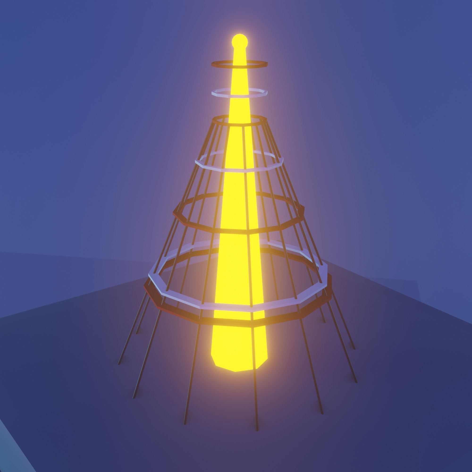 City of the future Low-poly 3D model_13