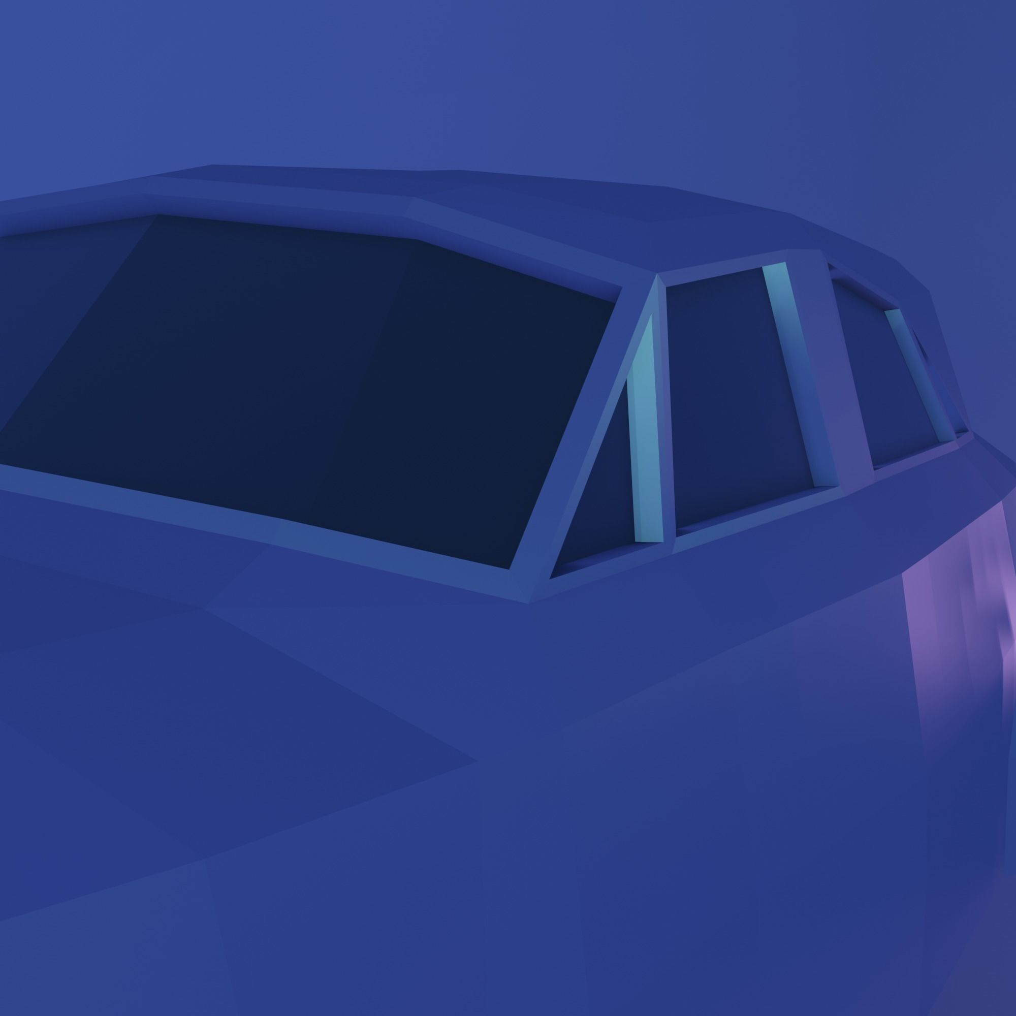 City of the future Low-poly 3D model_12