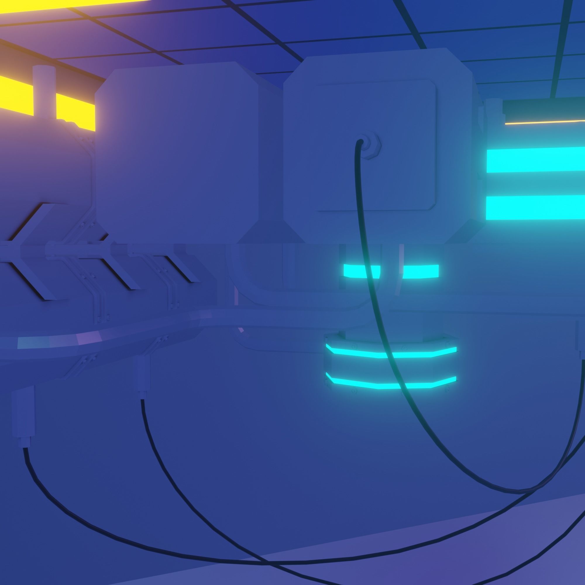 City of the future Low-poly 3D model_18