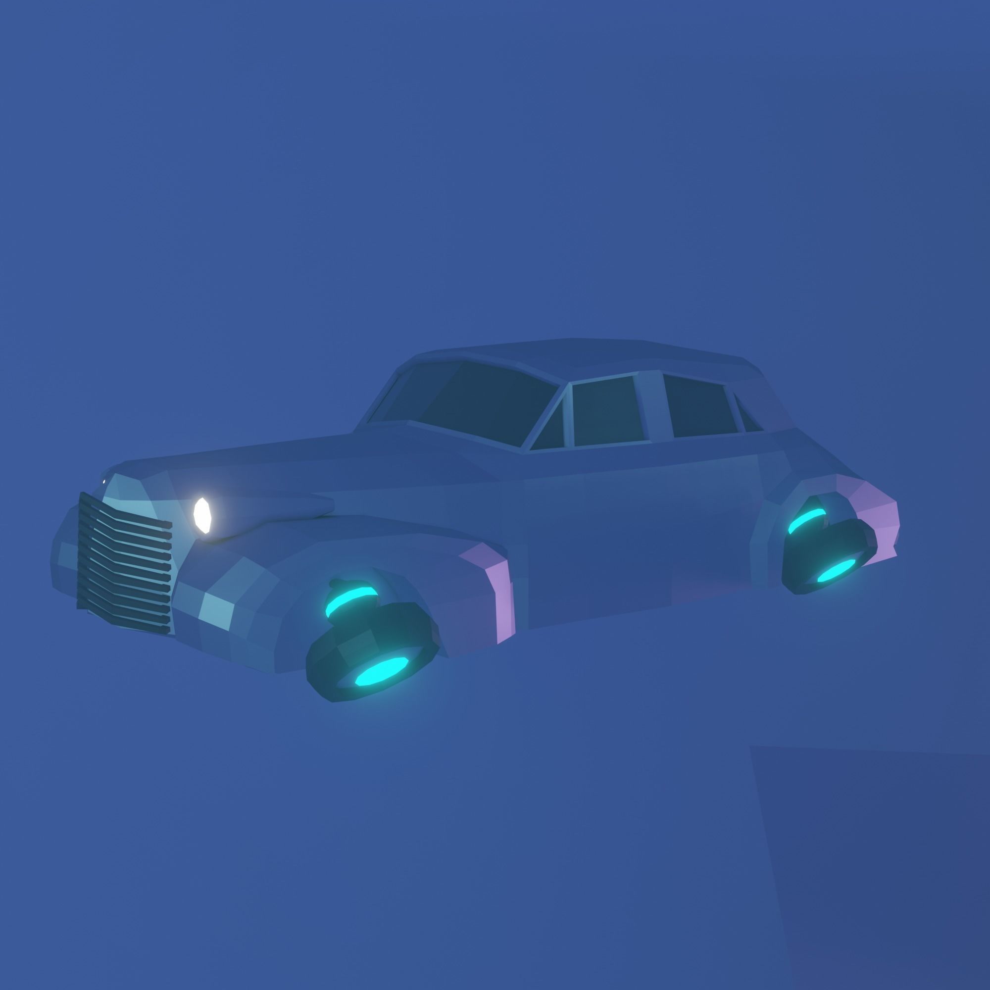 City of the future Low-poly 3D model_8