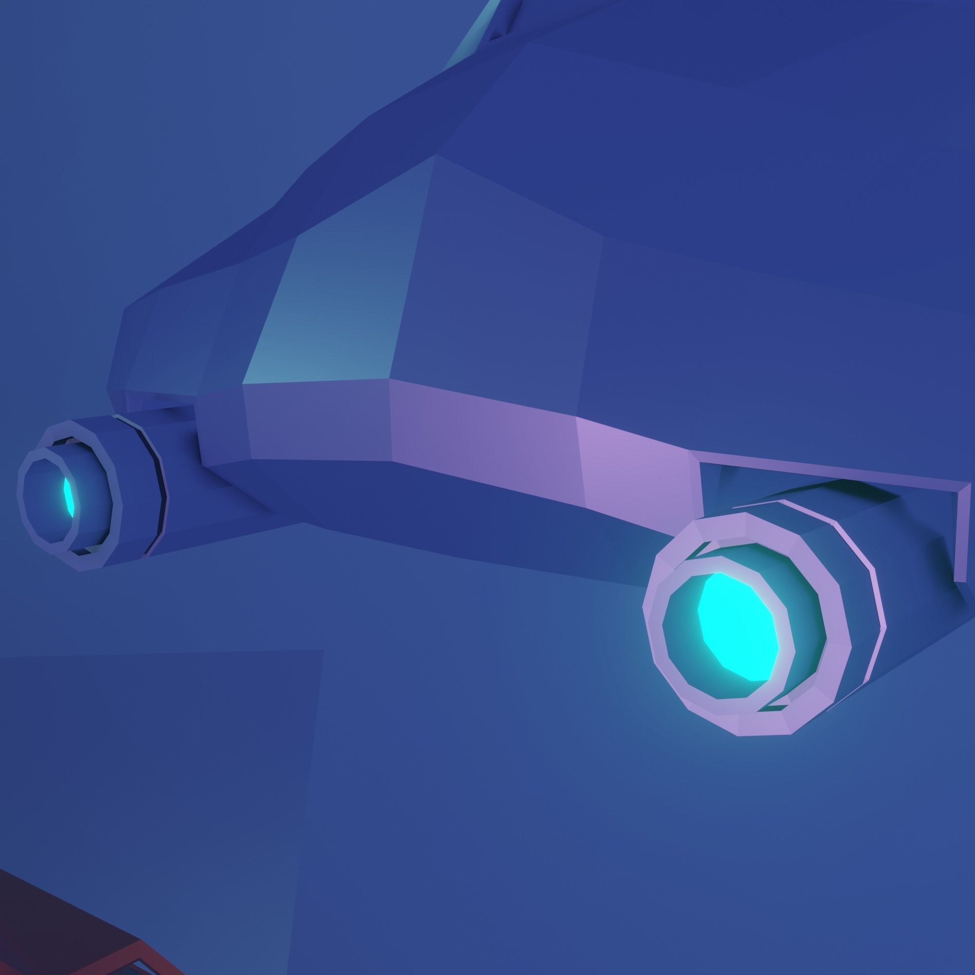 City of the future Low-poly 3D model_11