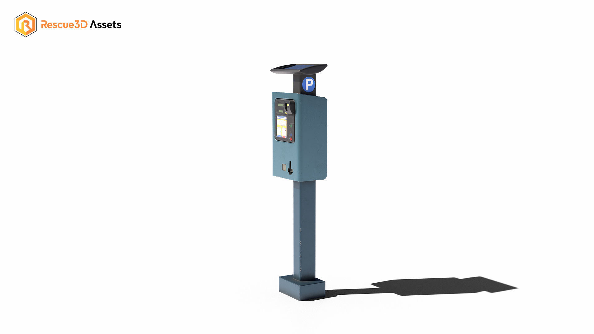 Parking Meter Low-poly 3D model_4