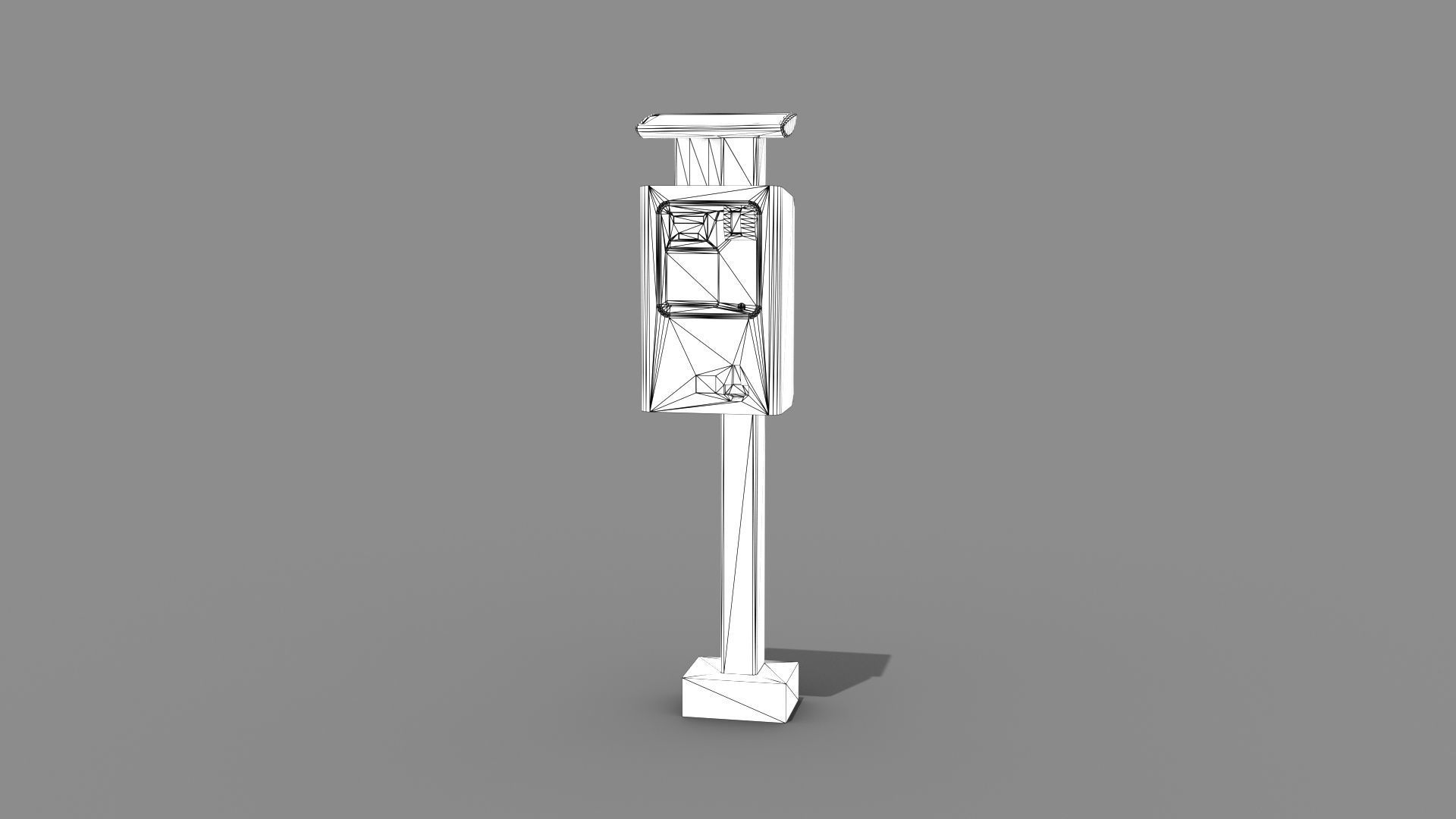 Parking Meter Low-poly 3D model_6