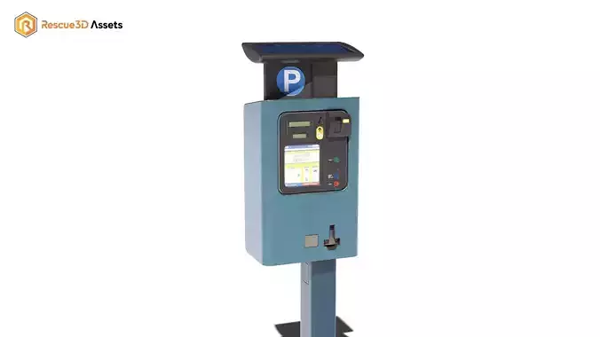 Parking Meter Low-poly 3D model