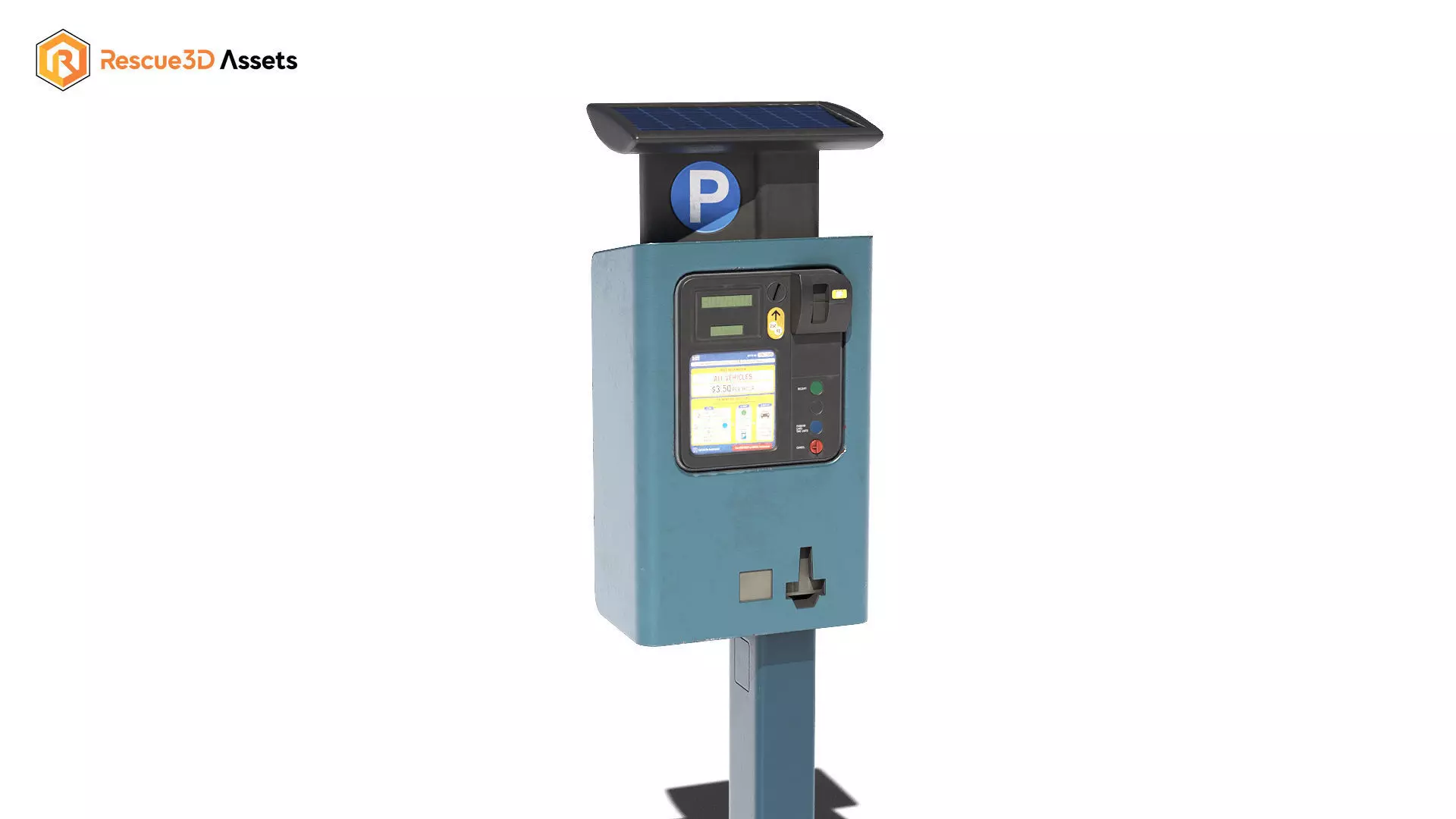 Parking Meter Low-poly 3D model_0