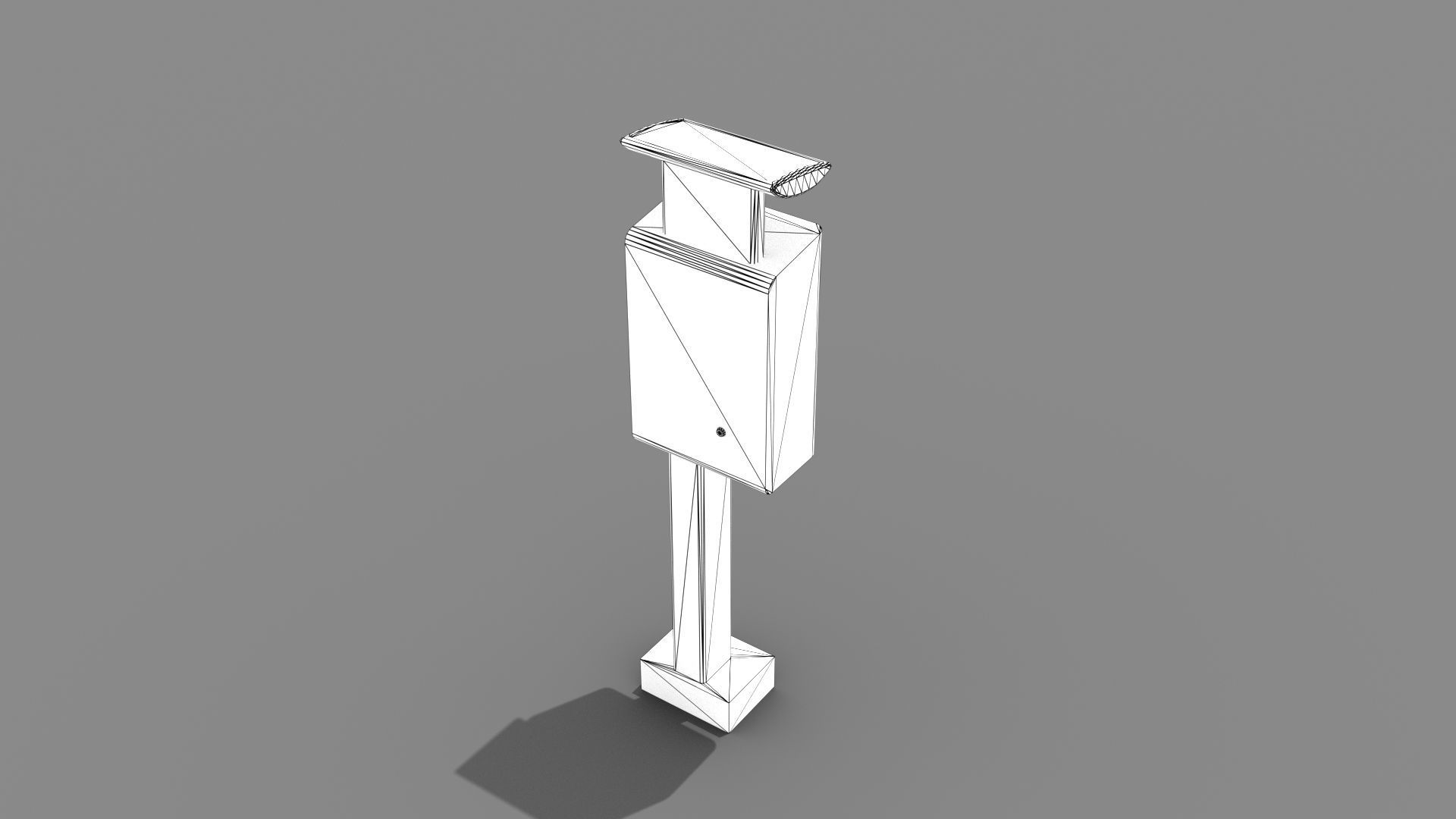 Parking Meter Low-poly 3D model_7