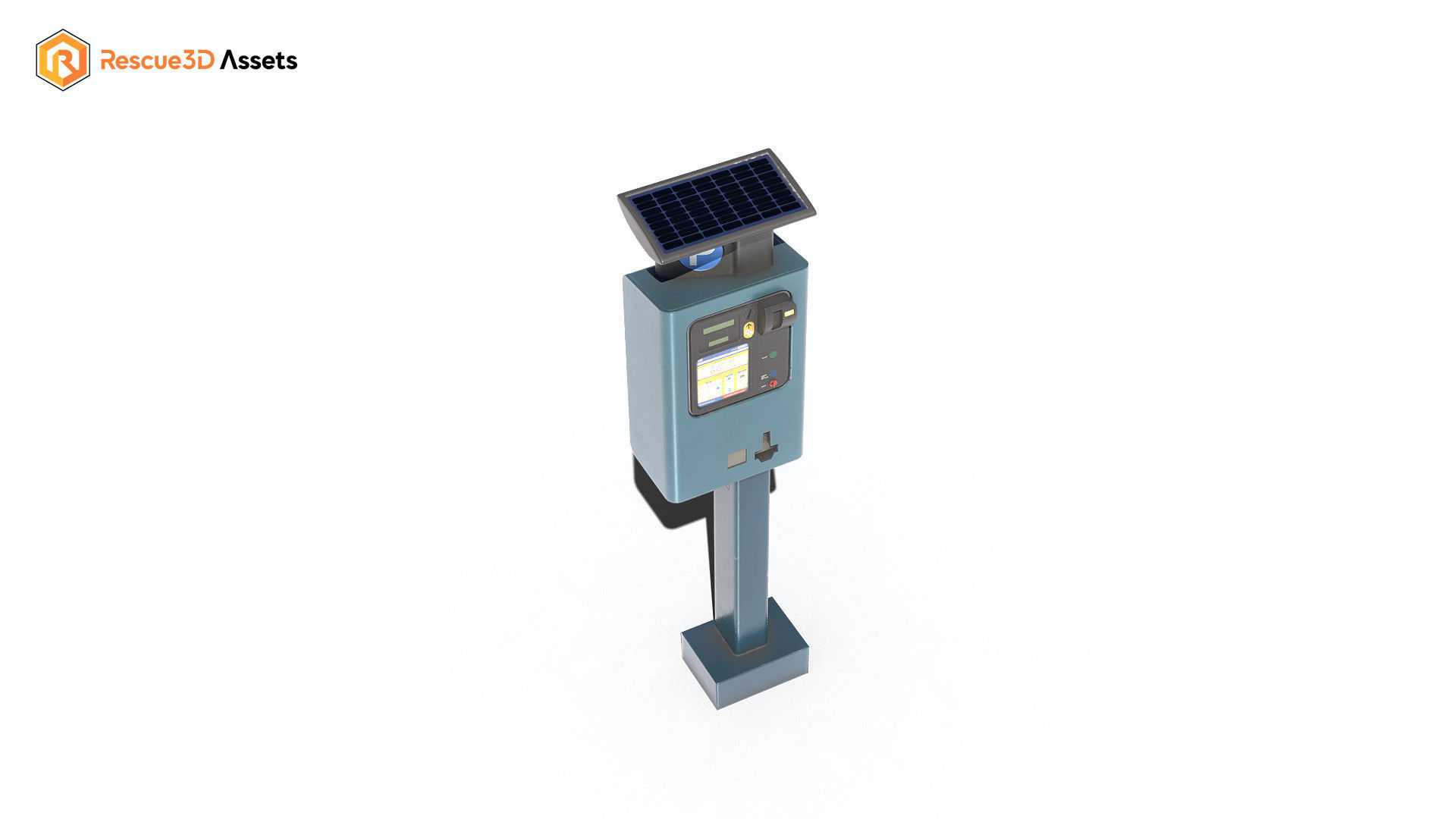 Parking Meter Low-poly 3D model_5
