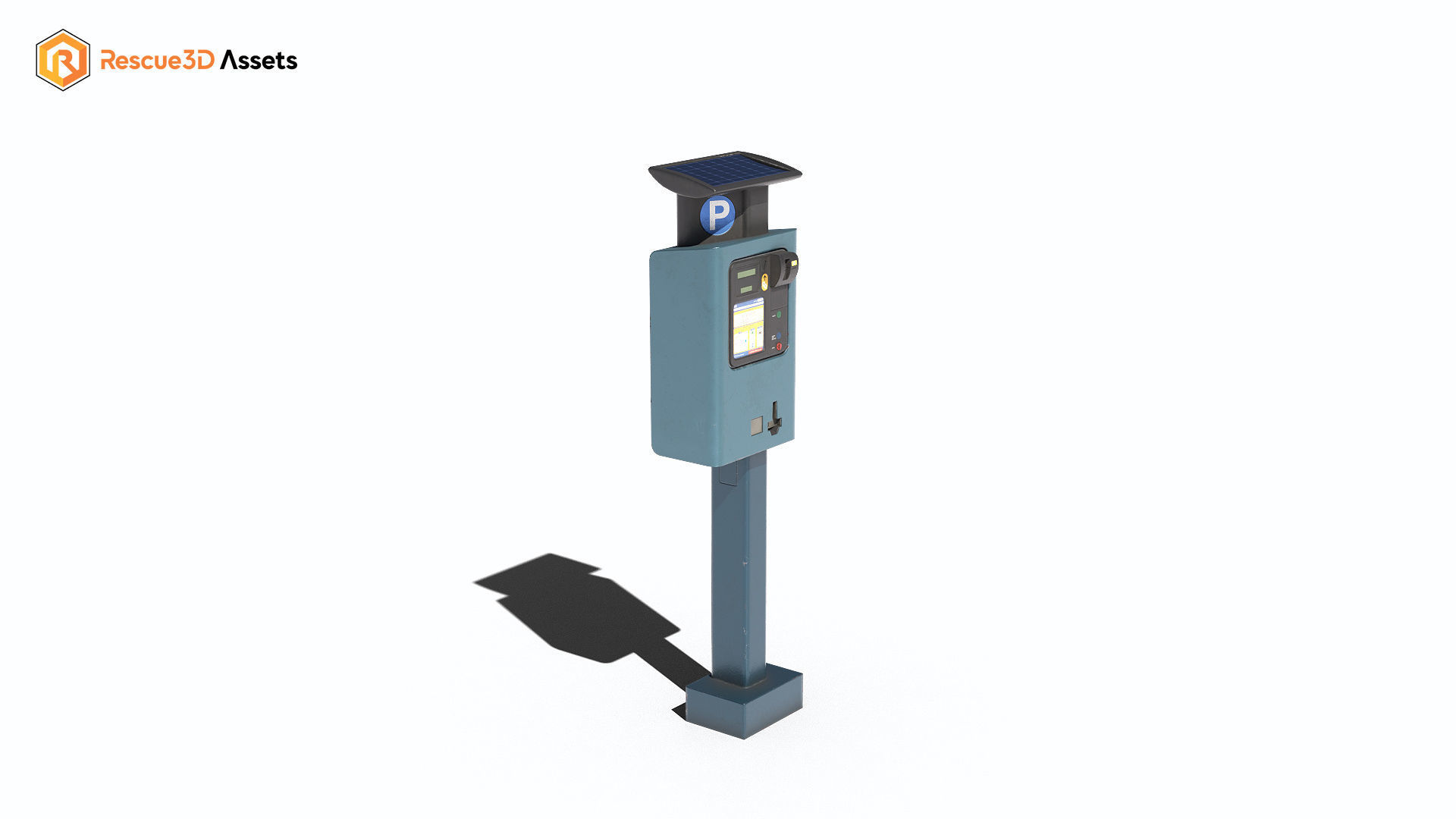 Parking Meter Low-poly 3D model_2