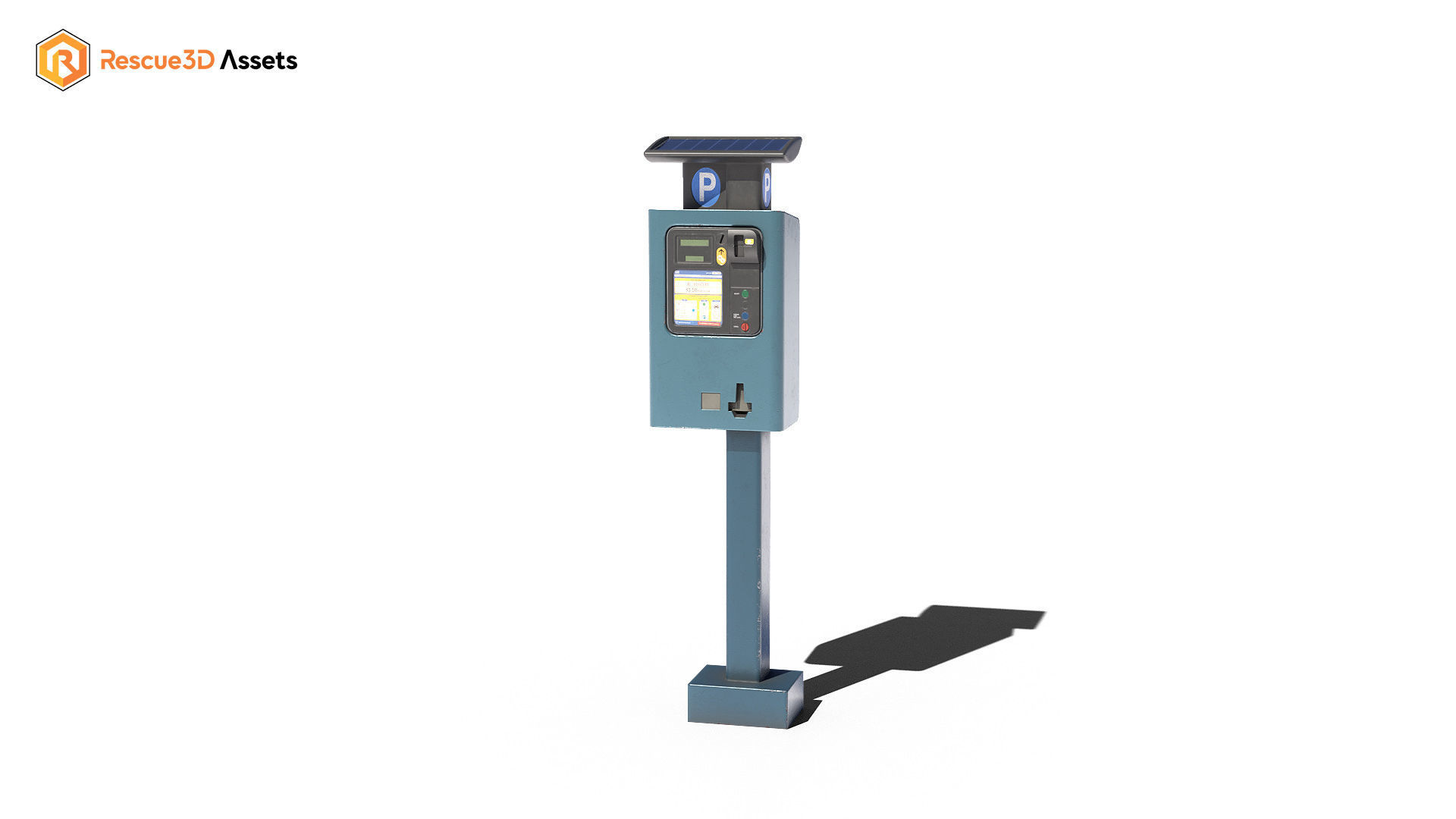 Parking Meter Low-poly 3D model_1