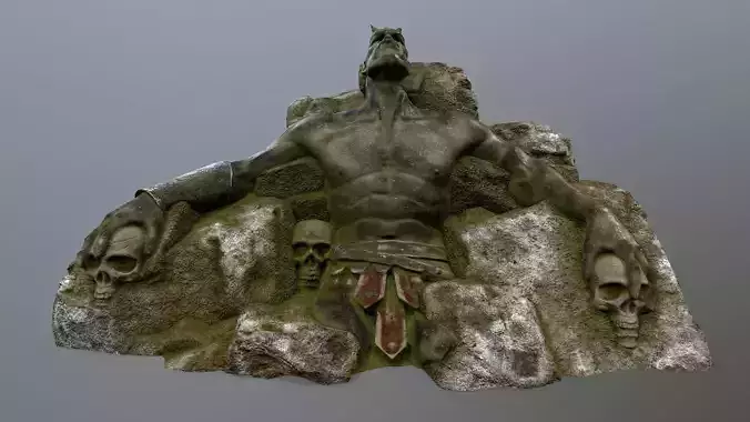 Stone Worrior Low-poly 3D model