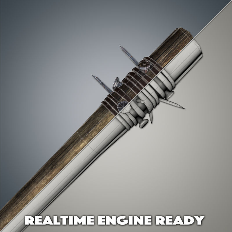 Medieval Tools and Weapons Pack Low-poly 3D model_3