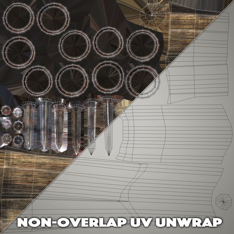 Medieval Tools and Weapons Pack Low-poly 3D model_4