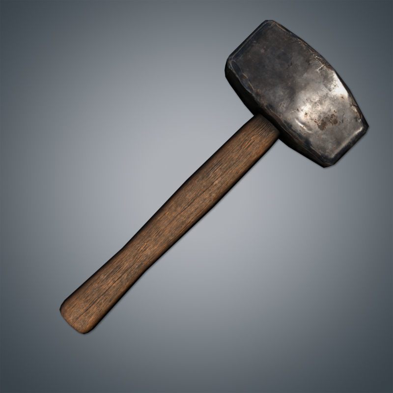Medieval Tools and Weapons Pack Low-poly 3D model_16