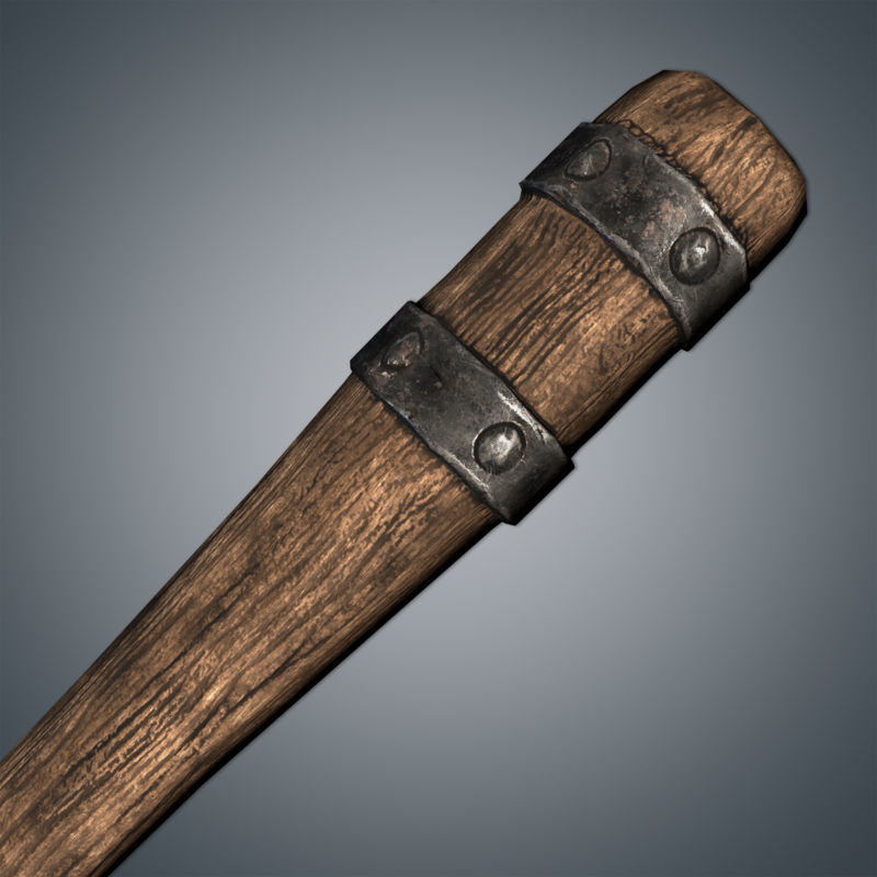 Medieval Tools and Weapons Pack Low-poly 3D model_7