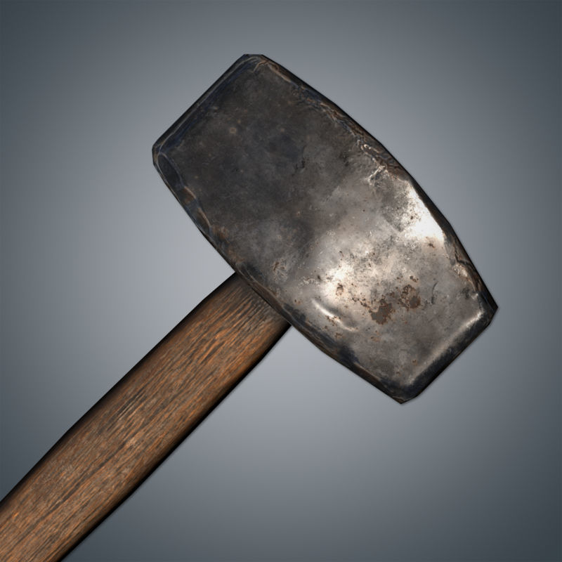 Medieval Tools and Weapons Pack Low-poly 3D model_17