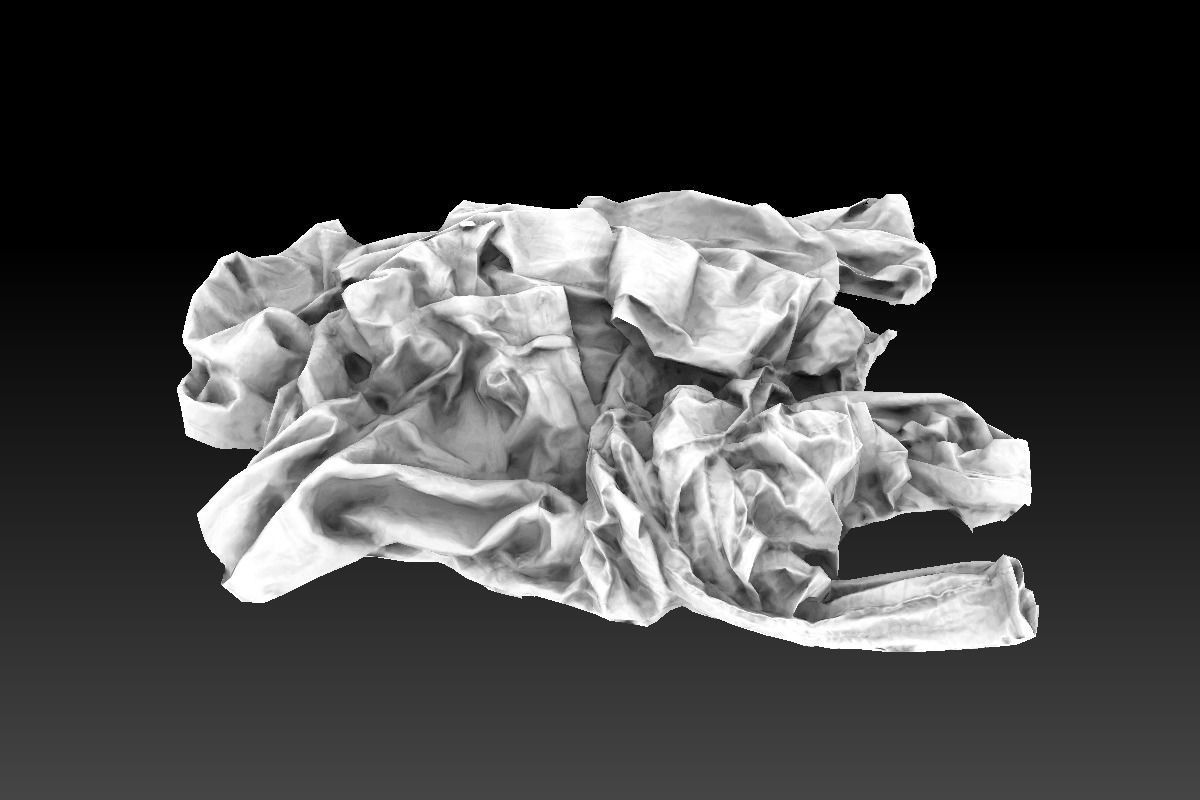 Pile of Cloths 3 Low-poly 3D model_10