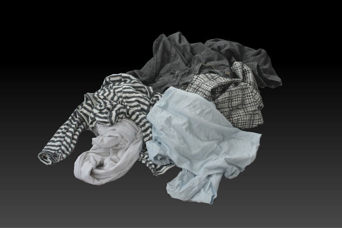 Pile of Cloths 3 Low-poly 3D model_8
