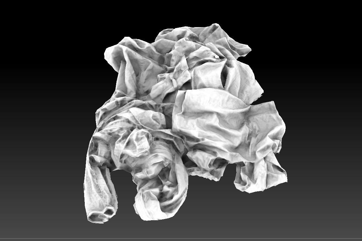 Pile of Cloths 3 Low-poly 3D model_11