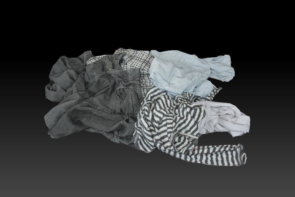 Pile of Cloths 3 Low-poly 3D model_6