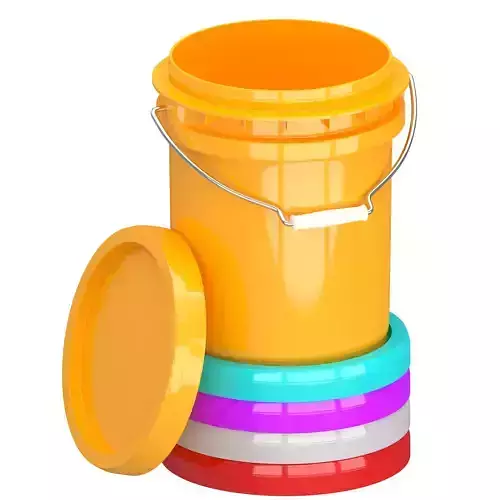 Food Grade 5l Plastic Bucket All Colors 3D model