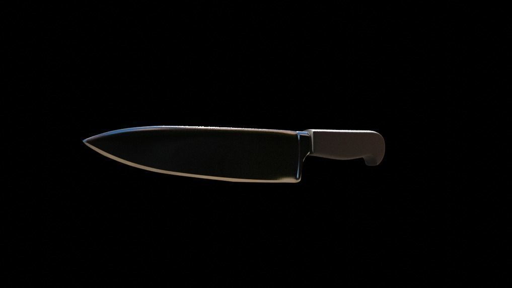 kitchen knife Low-poly 3D model_5