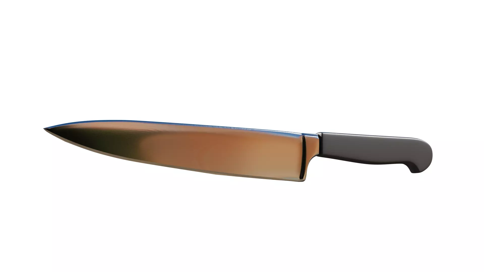 kitchen knife Low-poly 3D model_0