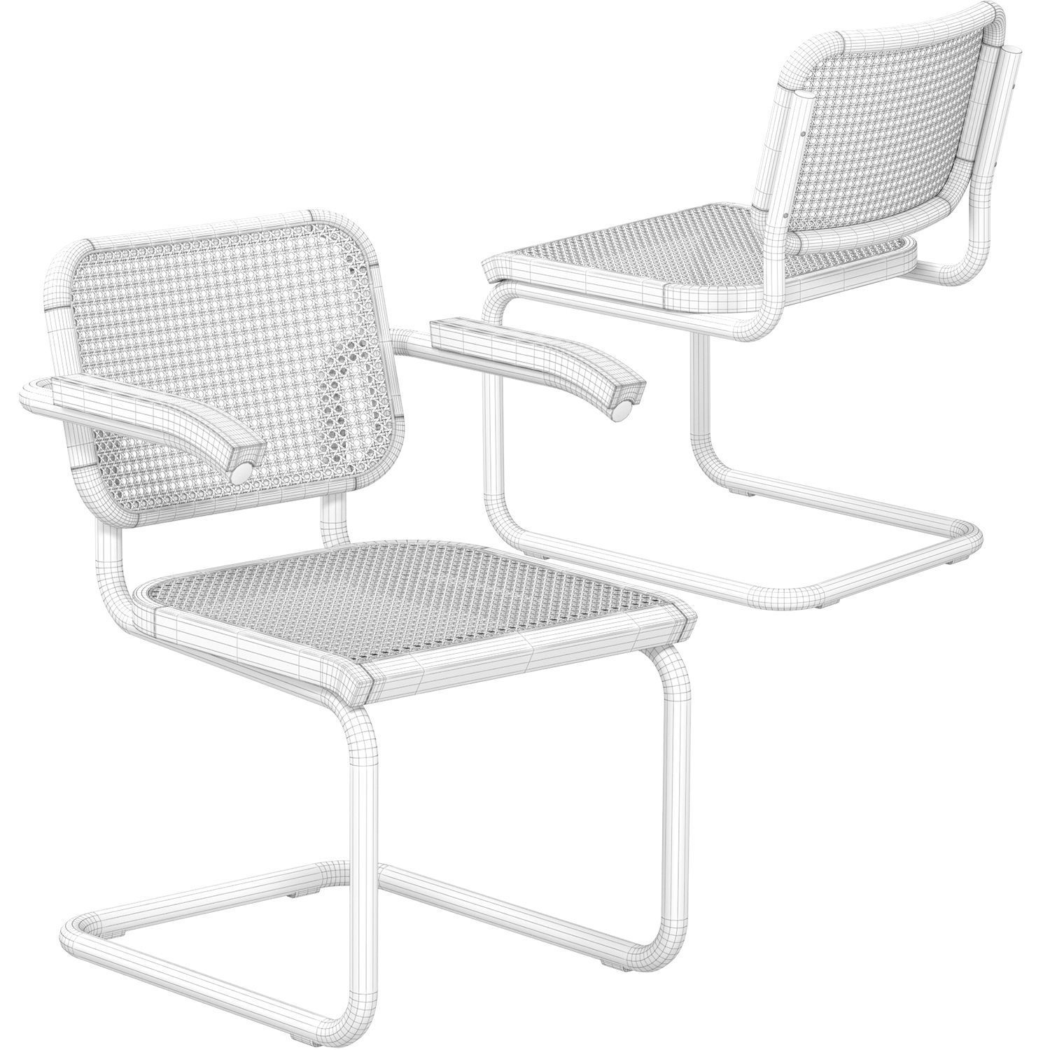 Cesca Chair 3D model_12