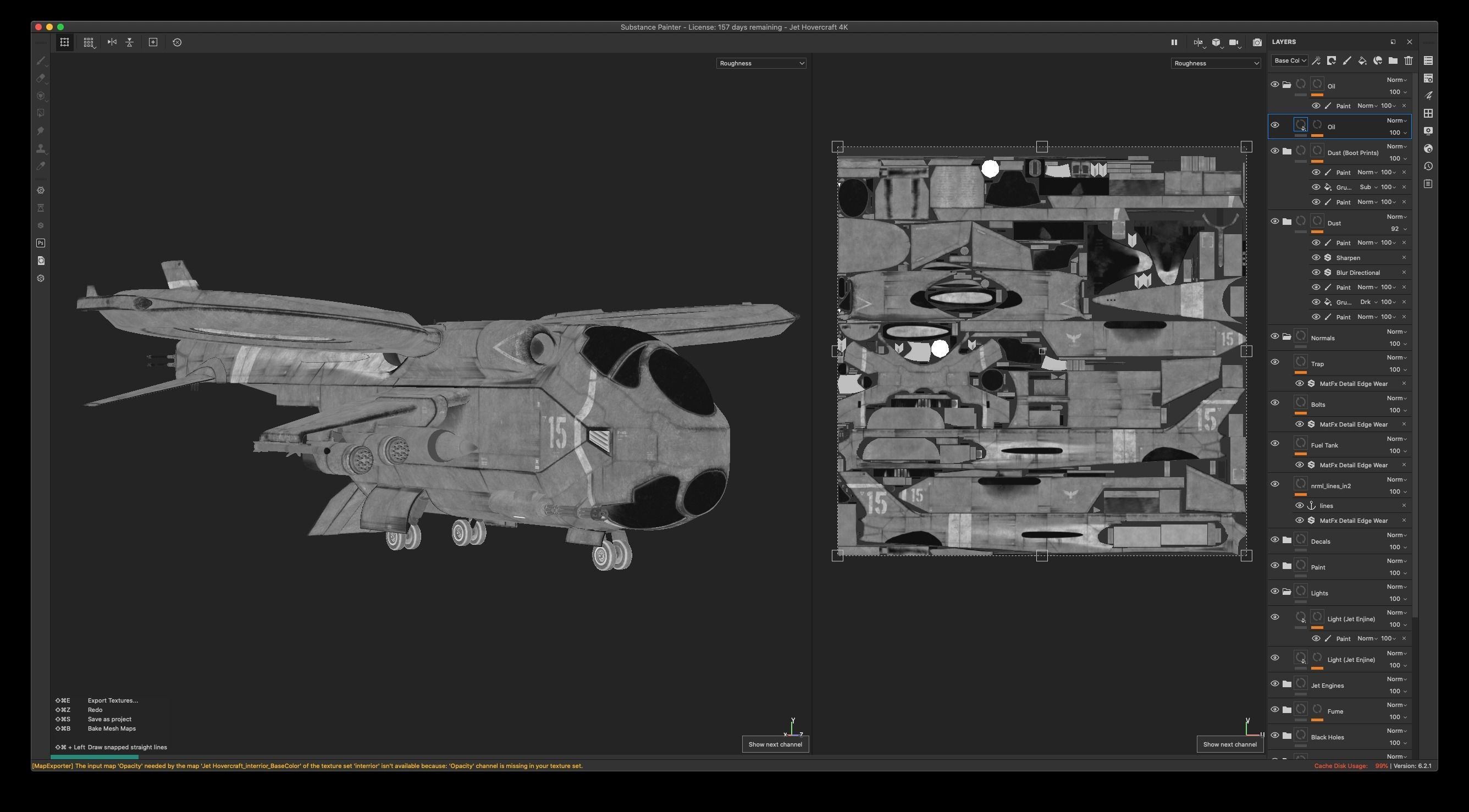 Helicopter Jet Airplane Spaceship Si-Fi Vehicle Space Fighter Low-poly 3D model_12