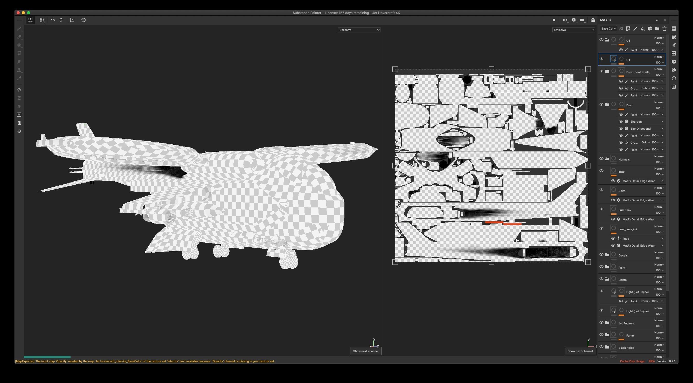 Helicopter Jet Airplane Spaceship Si-Fi Vehicle Space Fighter Low-poly 3D model_10