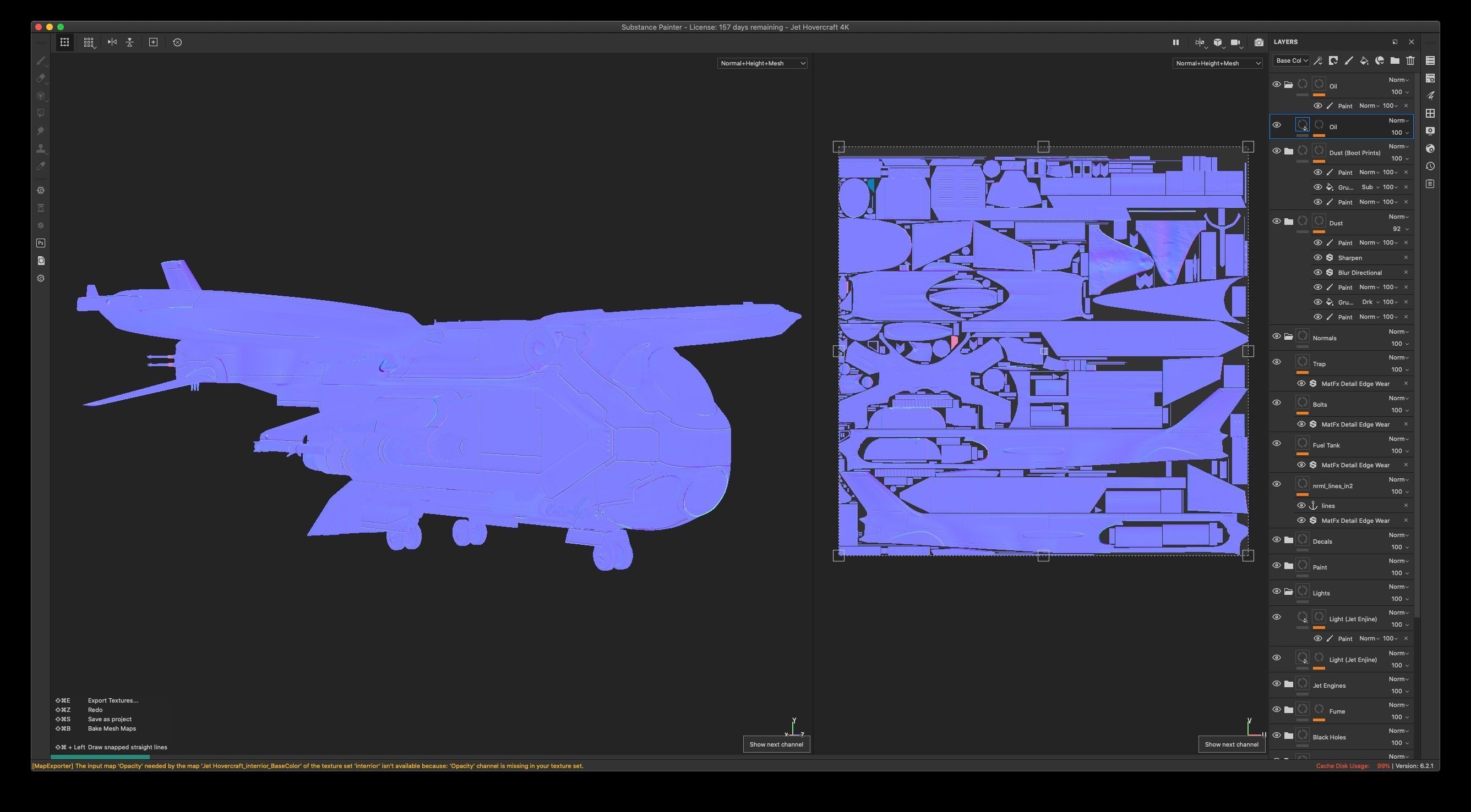 Helicopter Jet Airplane Spaceship Si-Fi Vehicle Space Fighter Low-poly 3D model_13