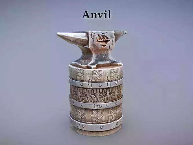Anvil barrel Low-poly 3D model Anvil barrel Low-poly 3D model