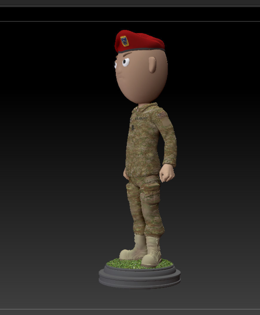 1SG Little Top in beret Free 3D print model_5
