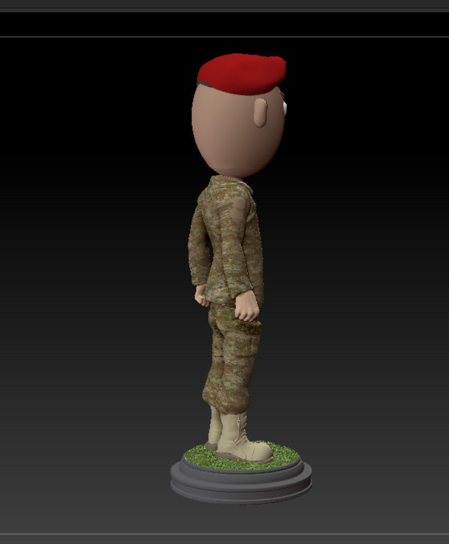 1SG Little Top in beret Free 3D print model_7