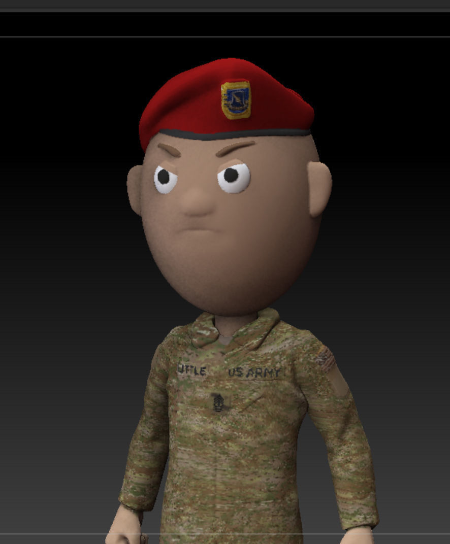 1SG Little Top in beret Free 3D print model_4