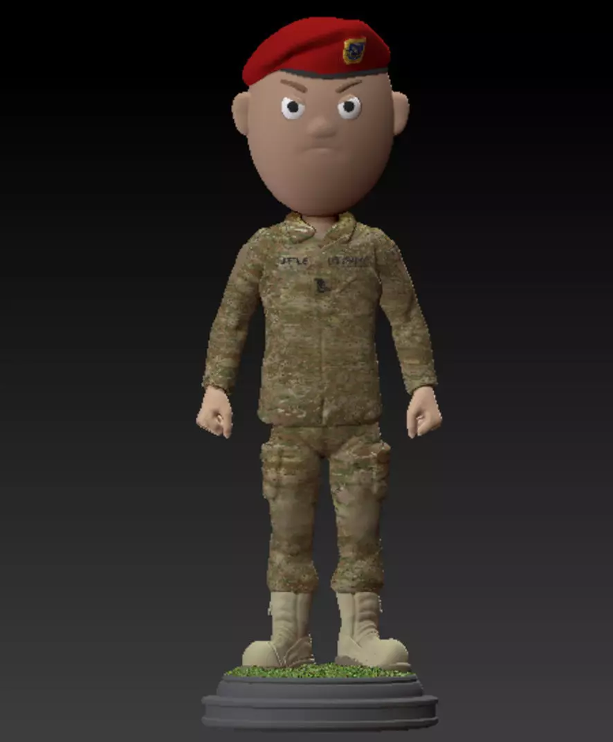 1SG Little Top in beret Free 3D print model_0
