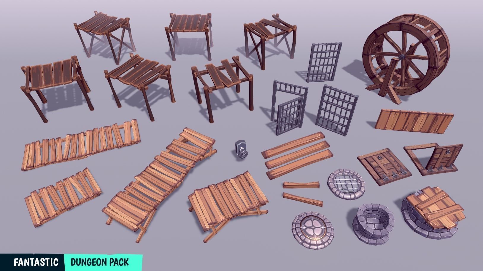 FANTASTIC - Dungeon Pack Low-poly 3D model_30