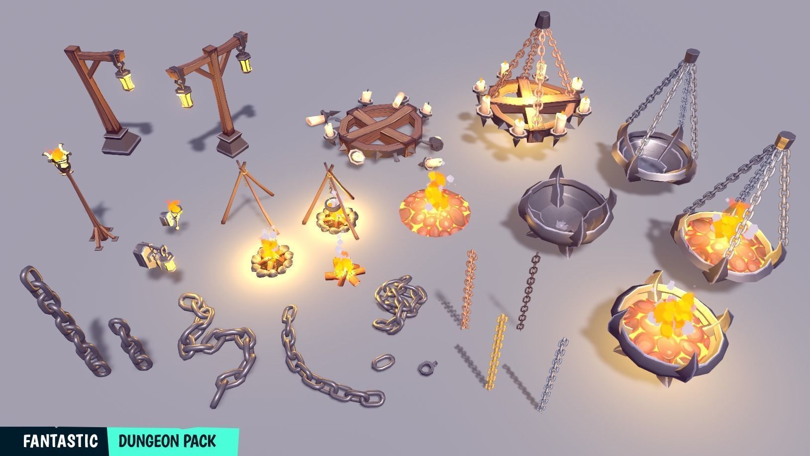 FANTASTIC - Dungeon Pack Low-poly 3D model_35