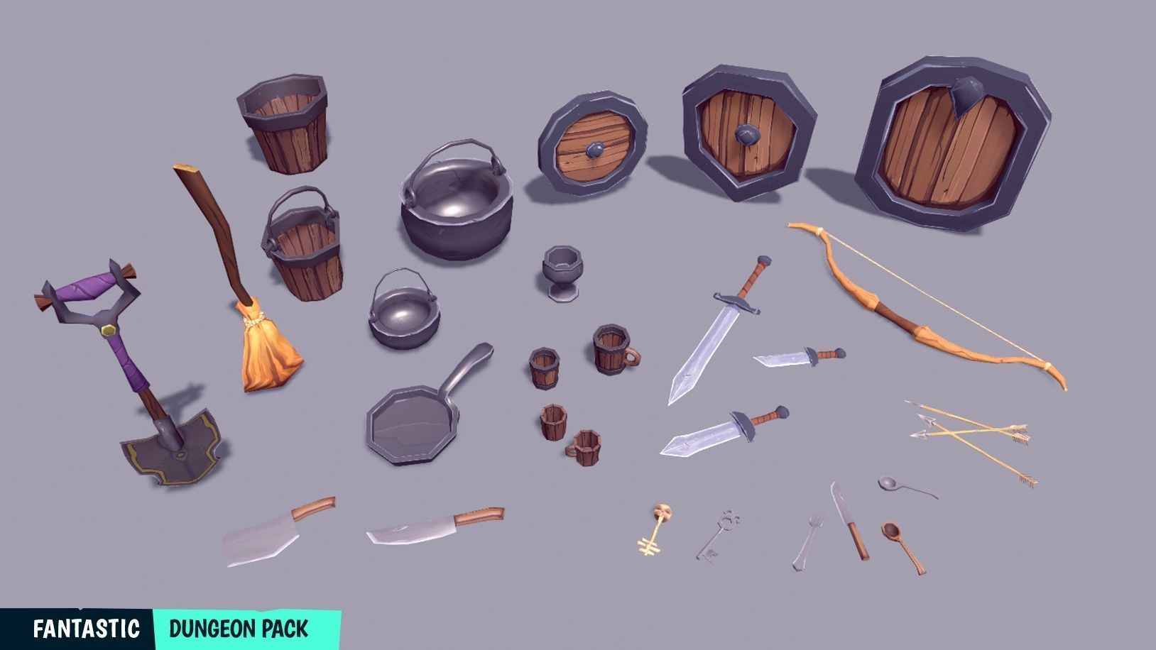 FANTASTIC - Dungeon Pack Low-poly 3D model_36