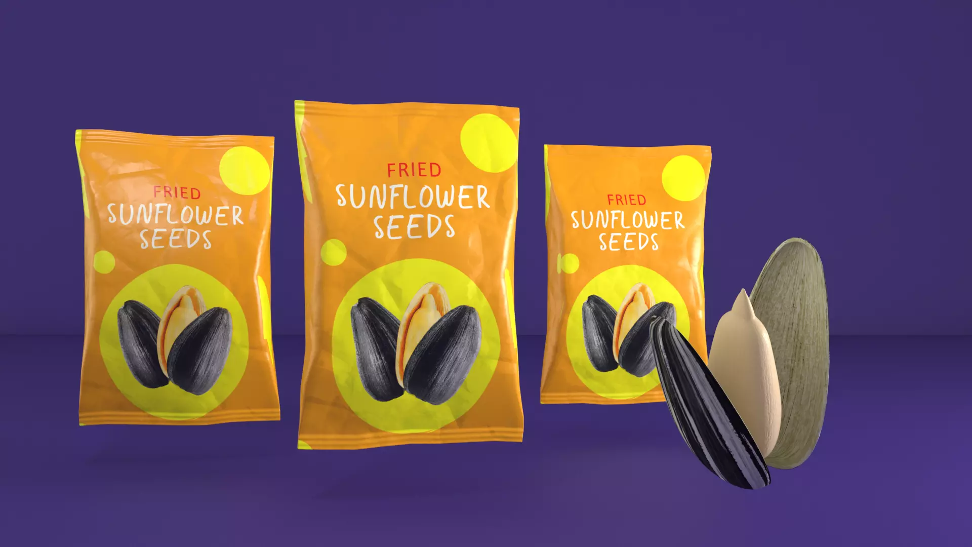 sunflower seeds 3D model