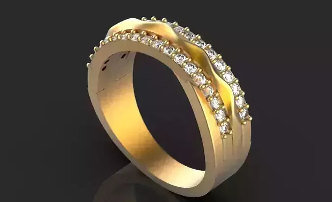 engagement ring Silver Gold  Print